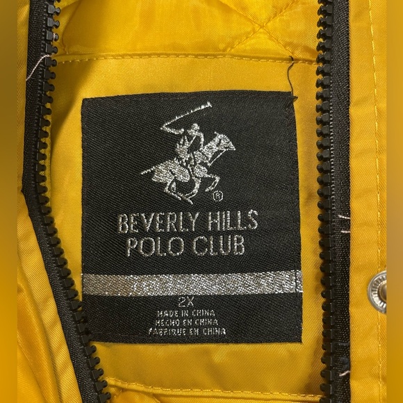 BEVERLY HILLS POLO CLUB MUSTARD YELLOW PARKA COAT - Picture 3 of 13